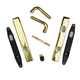 Anvers® Double Door Exterior Trim Set in Bright Brass